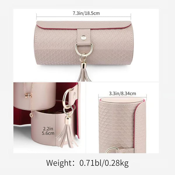 Pura Jewelry Box | Multi-Layer Travel Jewelry Organizer, Portable PU Leather Design 1
