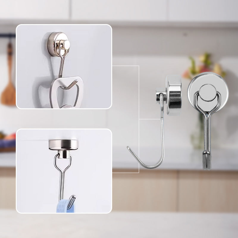 Pura Magnetic Hooks | Heavy-Duty, 360° Rotatable 3