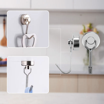 Pura Magnetic Hooks | Heavy-Duty, 360° Rotatable 3