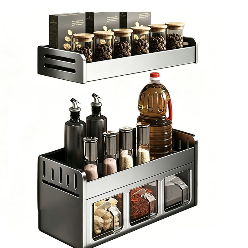 Pura Spice Rack | Wall-Mounted, No-Drill Organizer 10