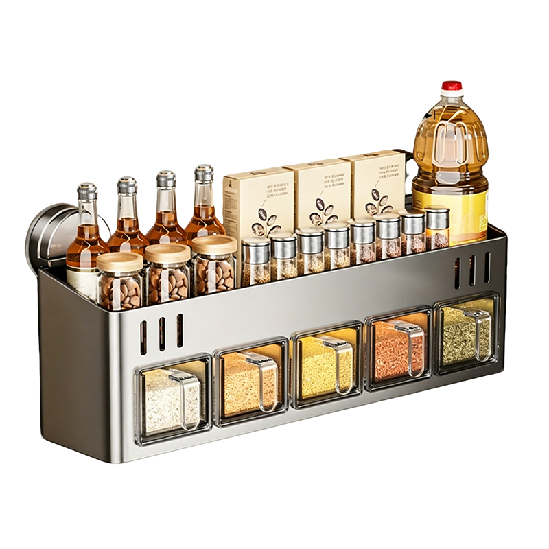 Pura Spice Rack | Wall-Mounted, No-Drill Organizer 11