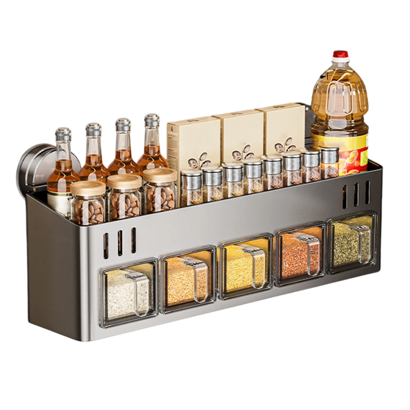 Pura Spice Rack | Wall-Mounted, No-Drill Organizer 14