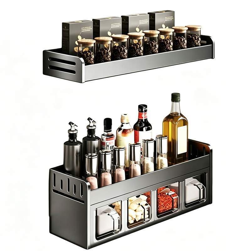 Pura Spice Rack | Wall-Mounted, No-Drill Organizer 15