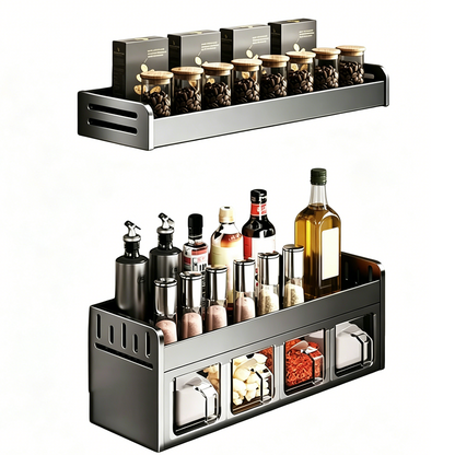 Pura Spice Rack | Wall-Mounted, No-Drill Organizer 15