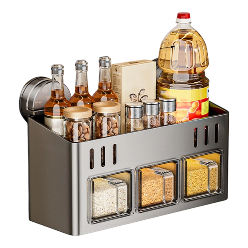 Pura Spice Rack | Wall-Mounted, No-Drill Organizer 16