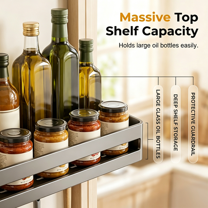 Pura Spice Rack | Wall-Mounted, No-Drill Organizer 3