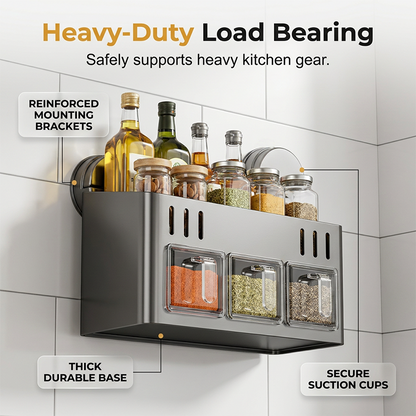 Pura Spice Rack | Wall-Mounted, No-Drill Organizer 5