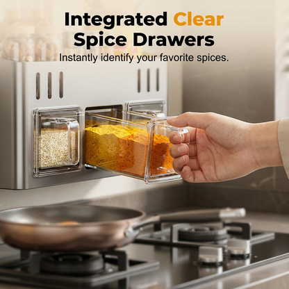 Pura Spice Rack | Wall-Mounted, No-Drill Organizer 7