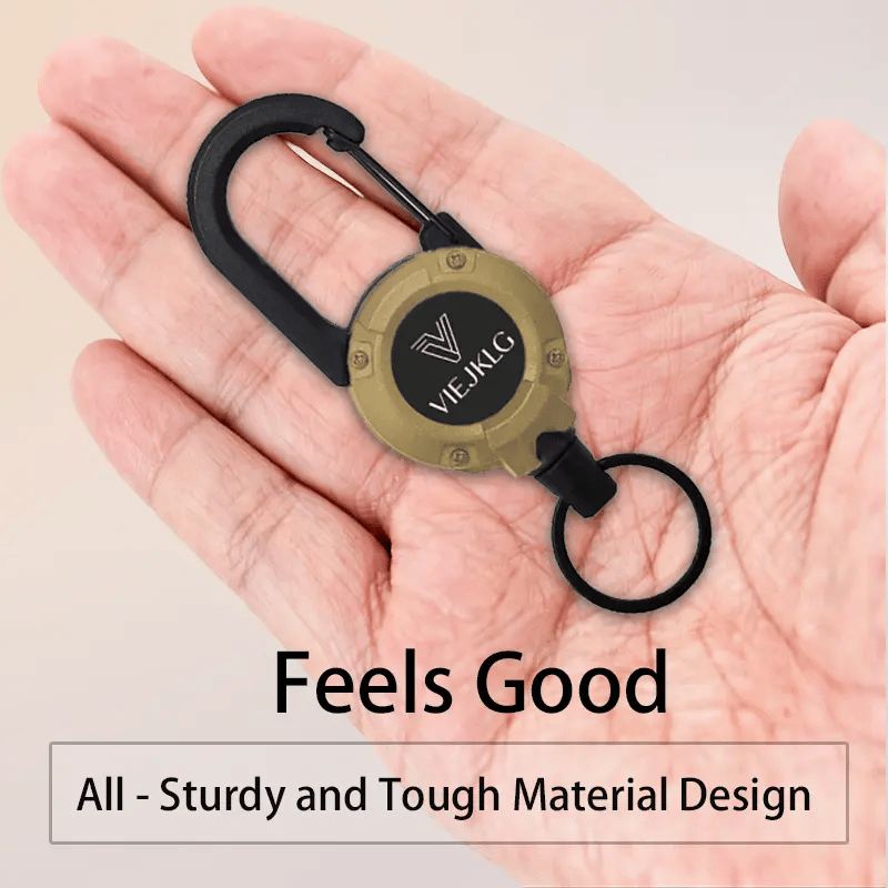 Raptor Keychain | Multifunctional Retractable Carabiner, Heavy-Duty Stainless Steel 1