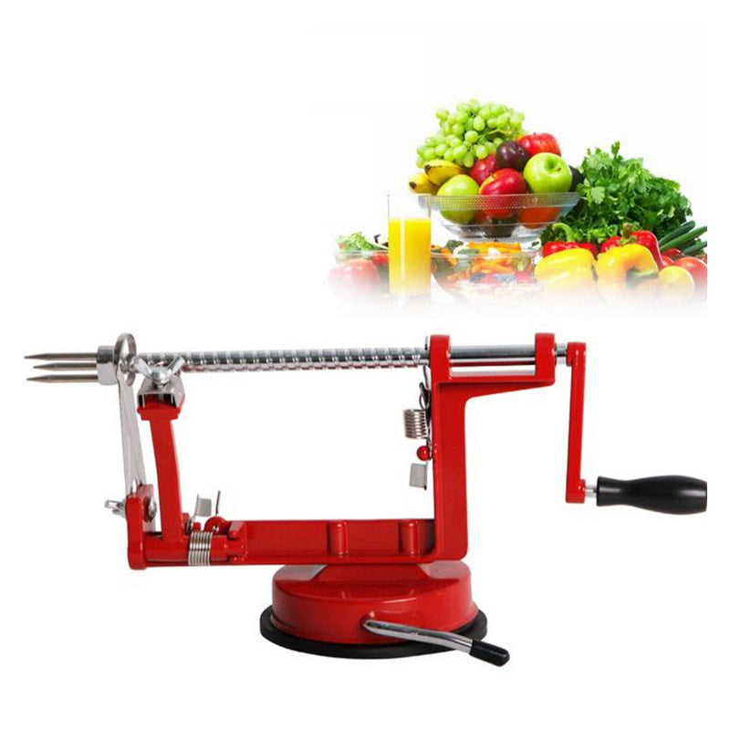 Ravi Hand Crank Peeler | 3-in-1 Peeling, Coring, Slicing Tool