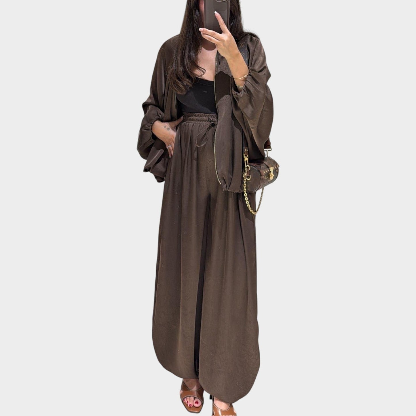 Rela Luxe Set | Flowy Outer Layer, Wide-Leg Trousers 1