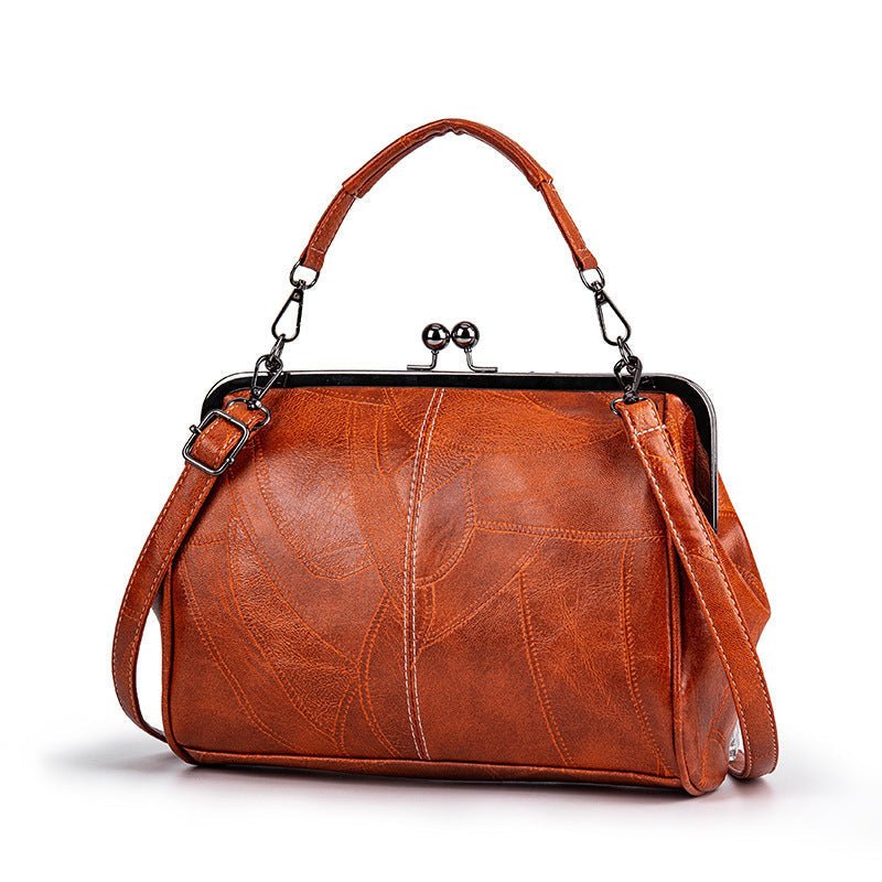 Retro Chic Clip Bag | Elegant PU Leather