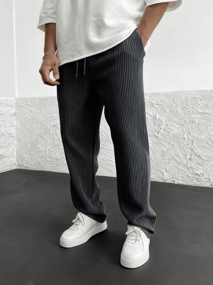 Ridge Wide Leg Pants Women | Heavyweight Vertical Rib Knit, Stretch Waist 10
