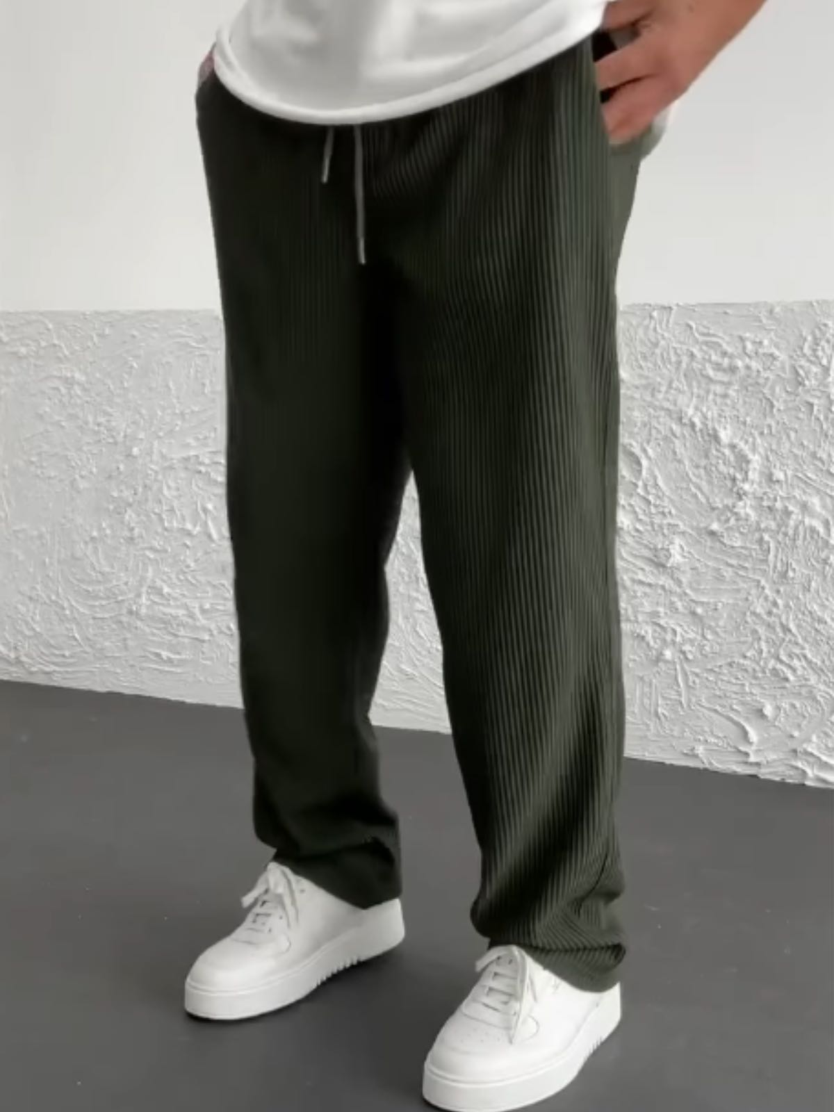Ridge Wide Leg Pants Women | Heavyweight Vertical Rib Knit, Stretch Waist 12