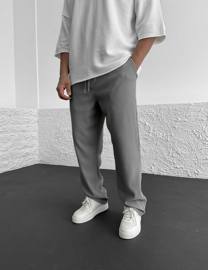 Ridge Wide Leg Pants Women | Heavyweight Vertical Rib Knit, Stretch Waist 14
