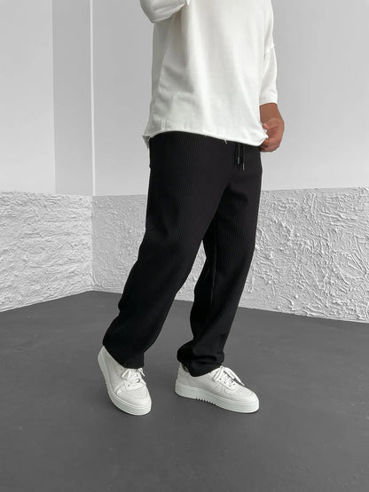 Ridge Wide Leg Pants Women | Heavyweight Vertical Rib Knit, Stretch Waist 4