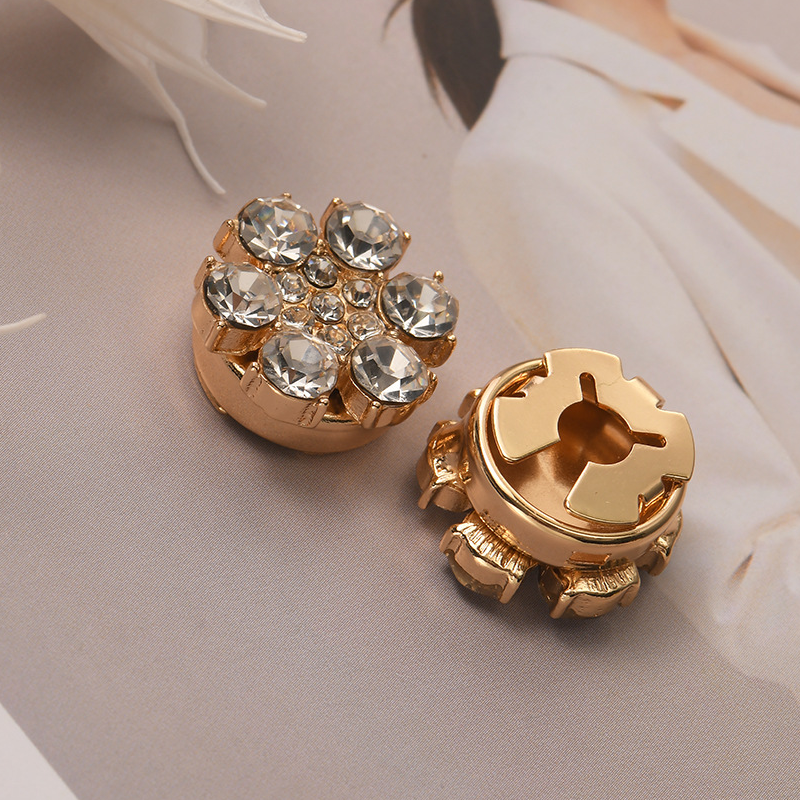 Rina Button Covers | Rhinestone Decorative Accessories for Shirts
