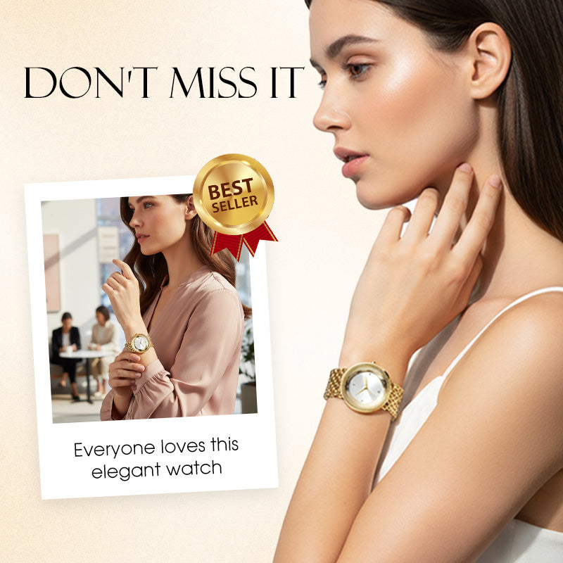 Rina Retro Watch | Quartz Movement, Water Resistant 8