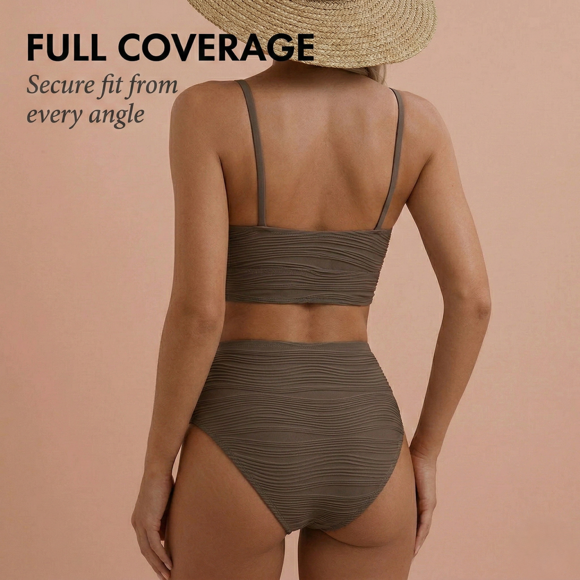 Rivage U-Wire Bikini Set | Textured High-Waist Design 2