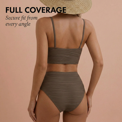 Rivage U-Wire Bikini Set | Textured High-Waist Design 2
