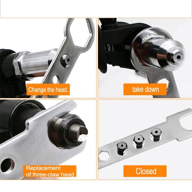 Rivet Pro Adapter Kit | Durable Alloy Steel, 120 Blind Rivets, Compatible with Electric Drills 5