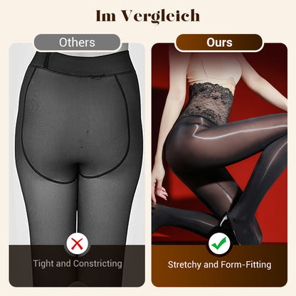 Rosa Lace Stockings Set | 8D Oil-Sheen Fabric, High-Waist Design 2