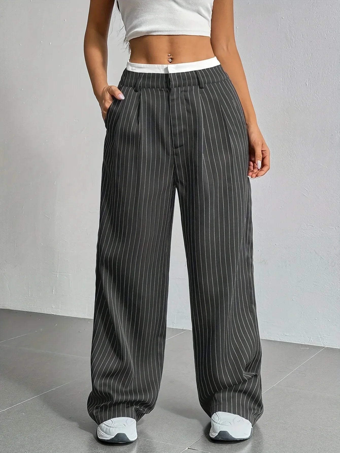 PinstripePower™ — Sculpt Your Curves and Command Every Room with Effortless Style