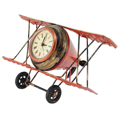 "Time Flies" Retro Airplane Clock