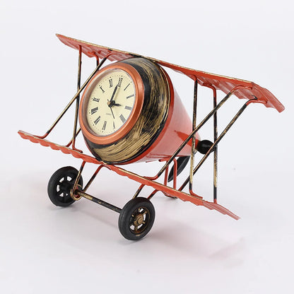 "Time Flies" Retro Airplane Clock