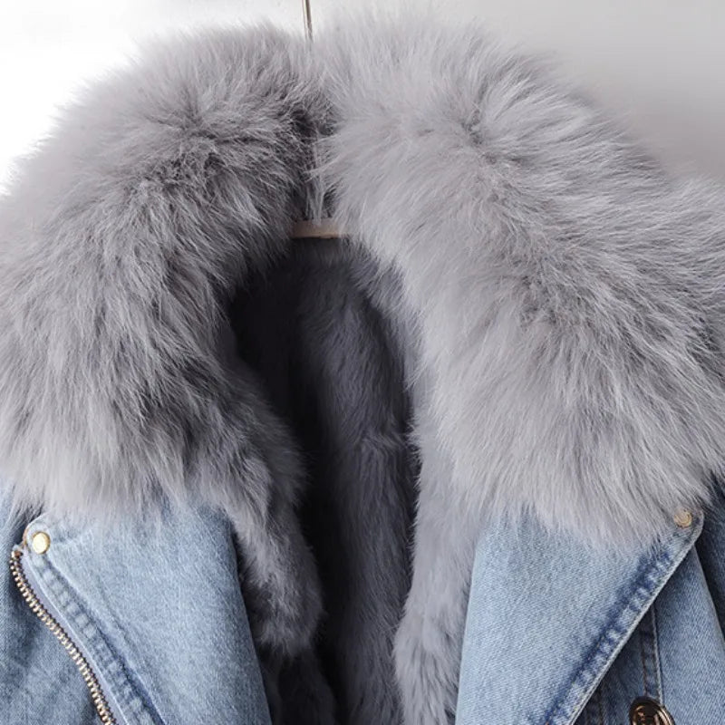 Women's Alessa Fur Denim Jacket