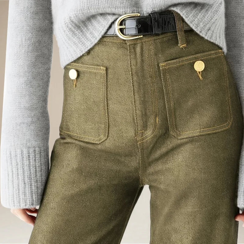 Norla Jeans — High-Waist Loose Fit Denim Trousers with Stretch