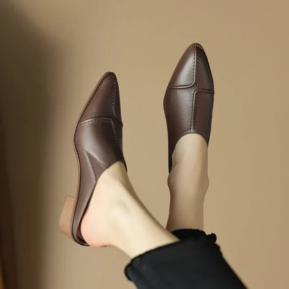 Rovano — Saboturi slip-on din piele cu detalii cusute manual