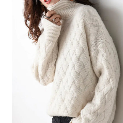 Liora — Maglione a collo alto in pregiato misto cashmere con vestibilità su misura