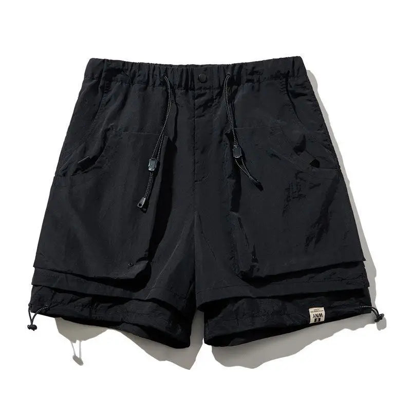 Asheron — Lightweight Nylon Cargo Shorts with Adjustable Fit
