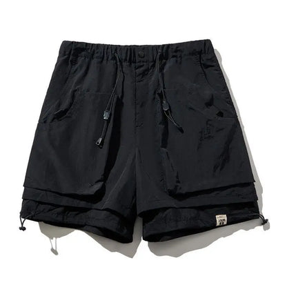 Asheron — Lightweight Nylon Cargo Shorts with Adjustable Fit