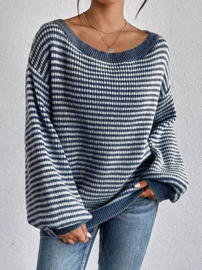 Pull en maille Ellora — Pull oversize à épaules tombantes et manches lanterne