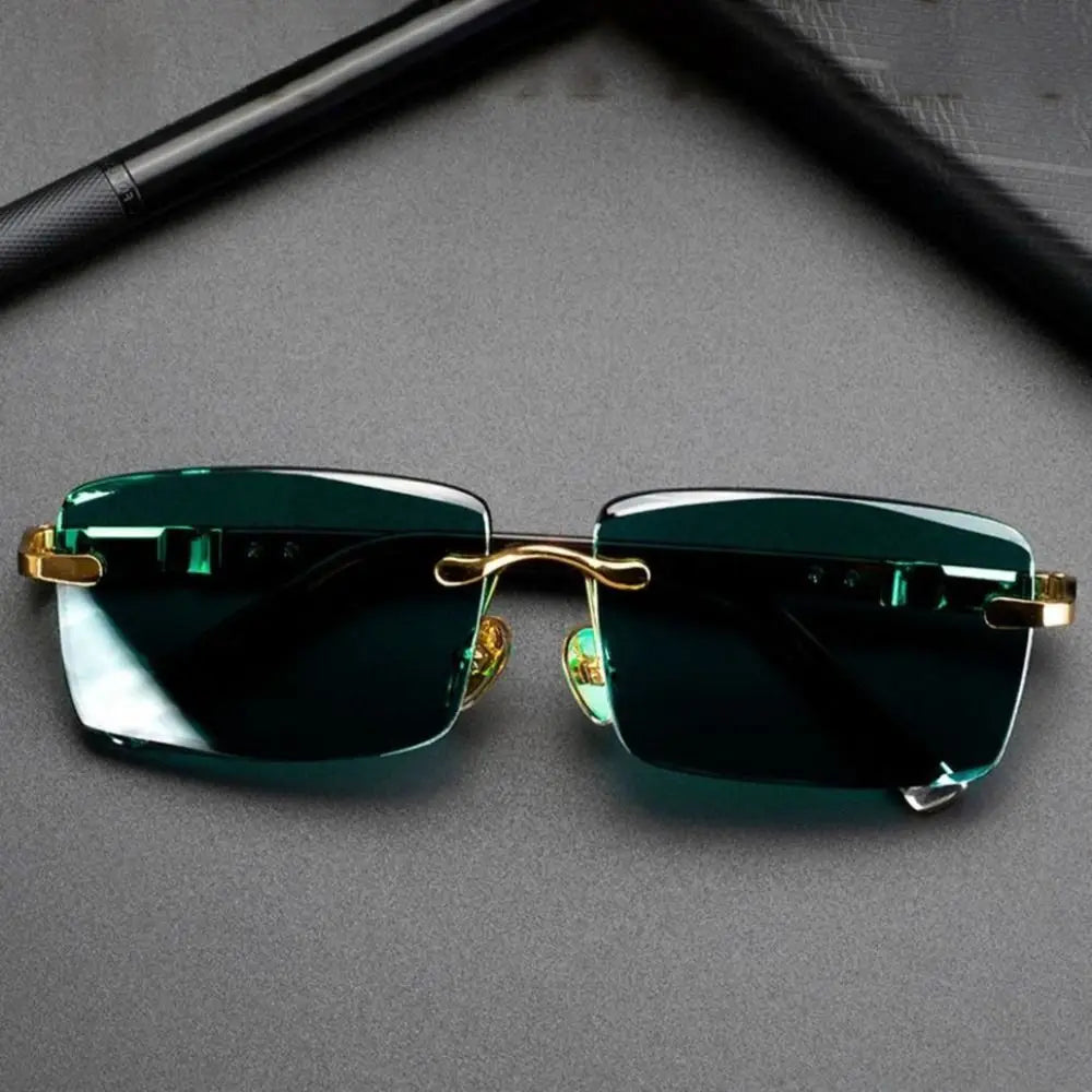Tortoiseshell Rimless Sunglasses