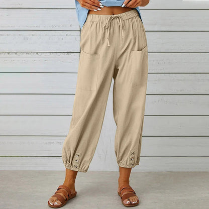 Kairo — Lightweight Cotton-Linen Pants with Elastic Waistband