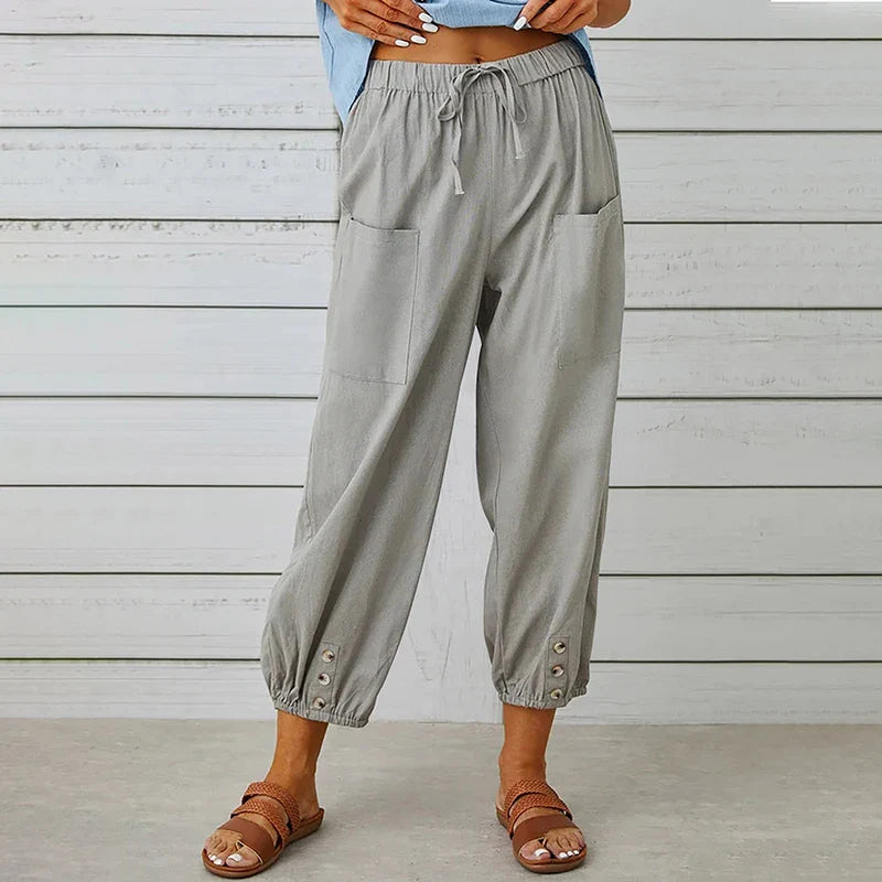 Kairo — Lightweight Cotton-Linen Pants with Elastic Waistband