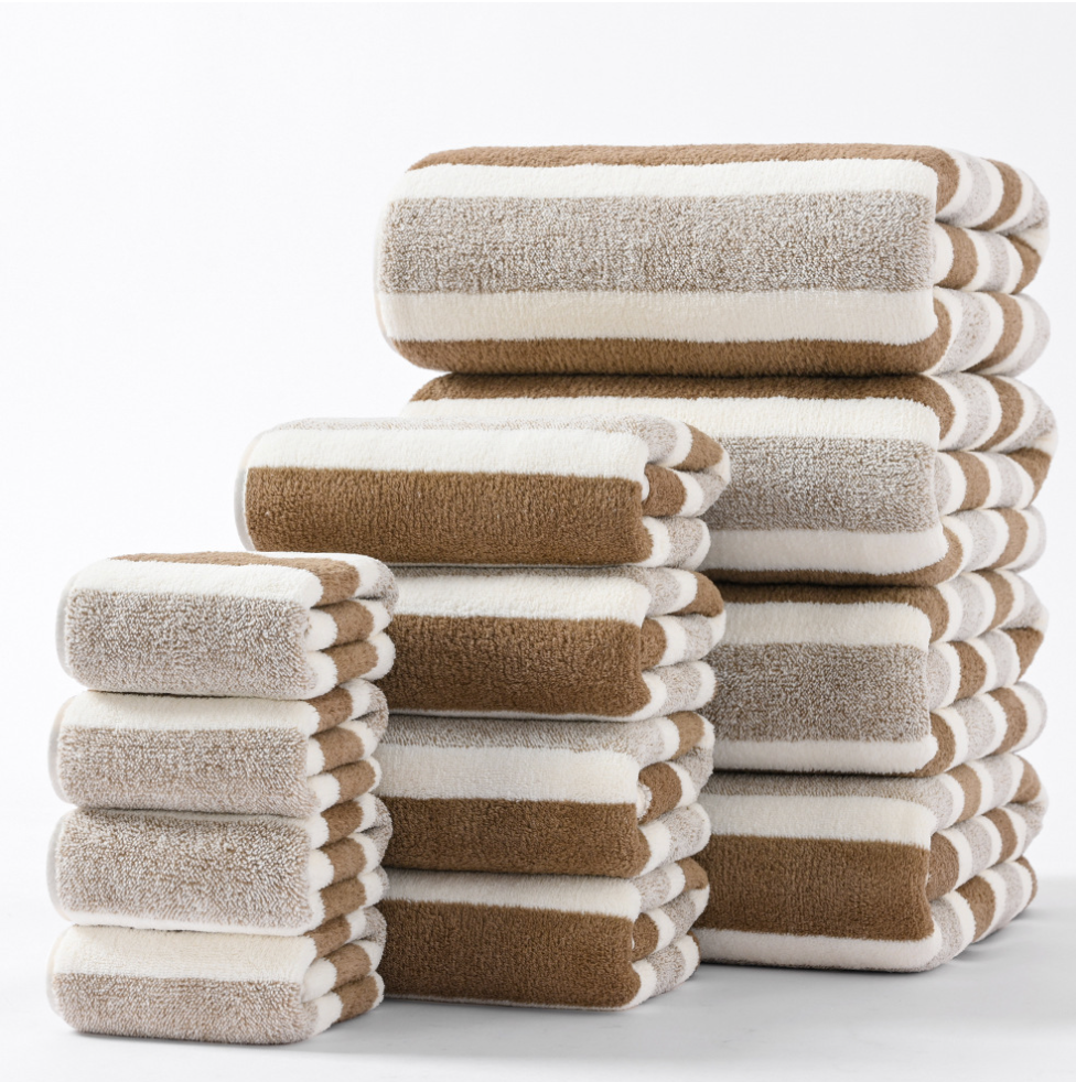 Velora Plush Bath Towels — Soft, Absorbent Coral Velvet Set