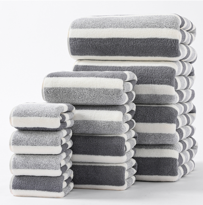 Velora Plush Bath Towels — Soft, Absorbent Coral Velvet Set
