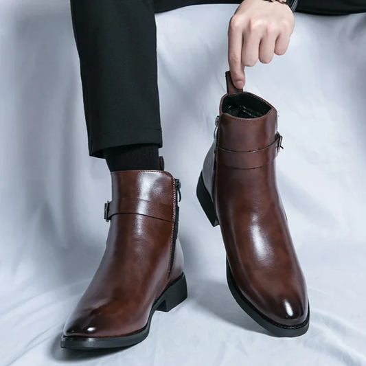 Deniro Genuine Leather Chelsea Boots