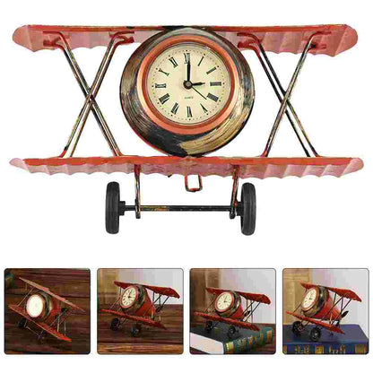 "Time Flies" Retro Airplane Clock