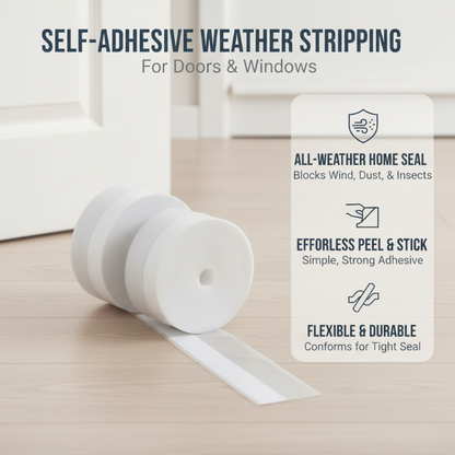 SealPro Weather Stripping | Self-Adhesive Door and Window Seal Strip 1