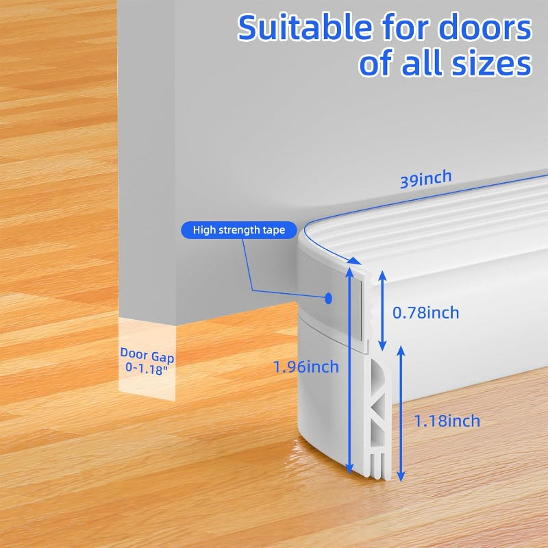 Sentry Door Seal Strip | Flexible Silicone Weather Stripping, Noise-Reducing 2