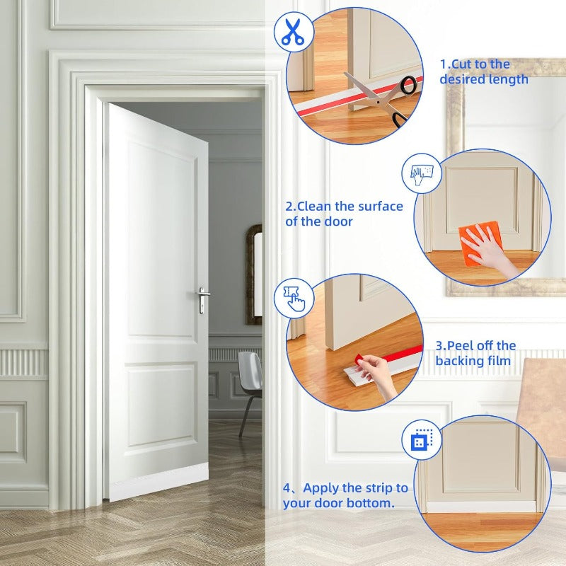 Sentry Door Seal Strip | Flexible Silicone Weather Stripping, Noise-Reducing 5