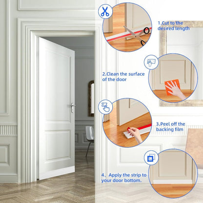 Sentry Door Seal Strip | Flexible Silicone Weather Stripping, Noise-Reducing 5