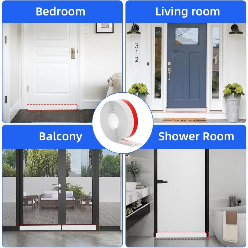 Sentry Door Seal Strip | Flexible Silicone Weather Stripping, Noise-Reducing 6