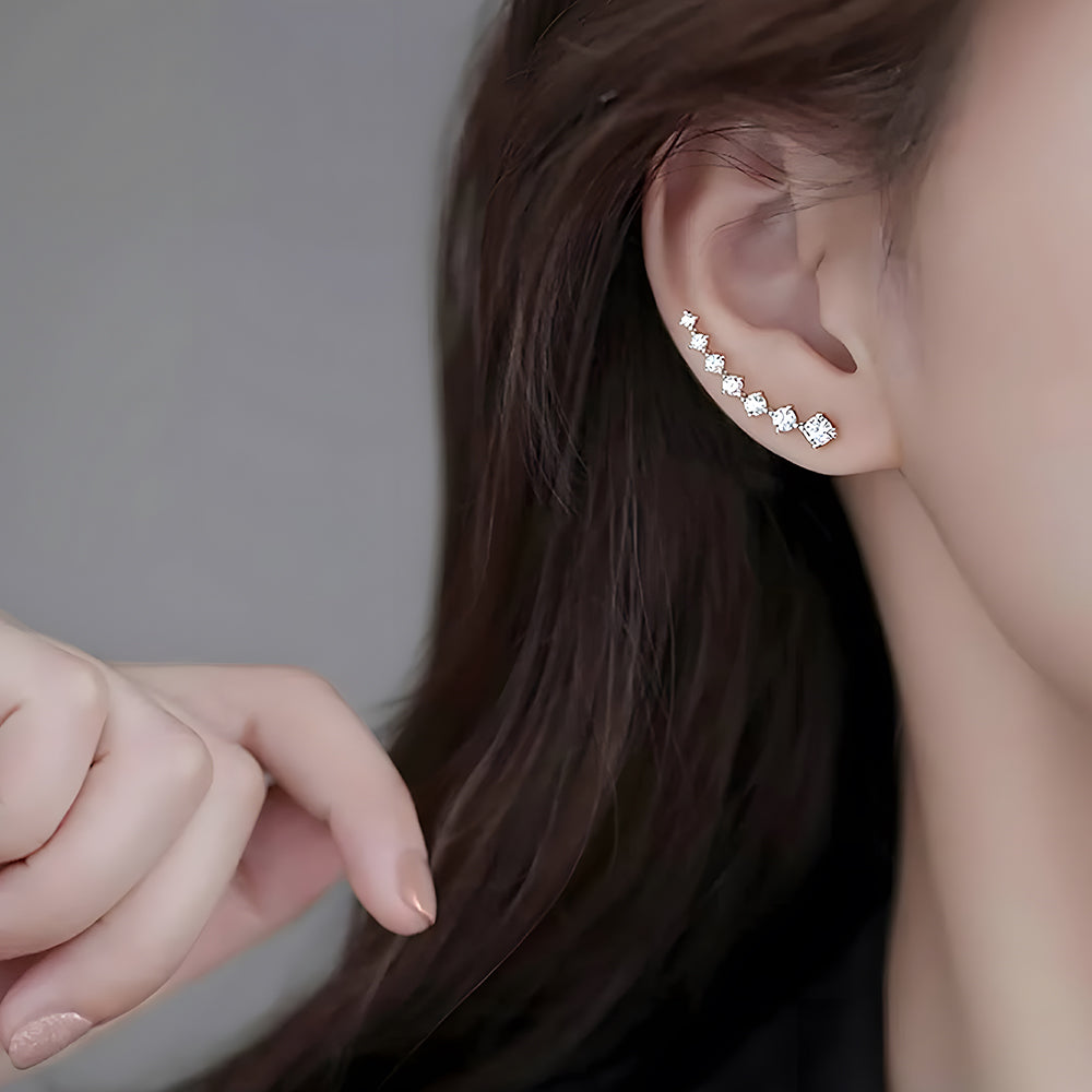 Sera Diamond Stud Earrings | Elegant Design, Comfortable Fit 2
