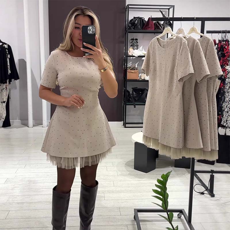 Sera Mini Dress | Sparkling Lace Trim 3